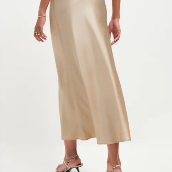 Reformation Layla Silk Skirt Sz 8 - Picture 2 of 4